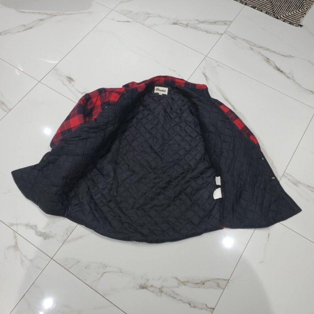 MARK'S Thick Cozy Red Quilted Shirt Jacket - Picture 8 of 14